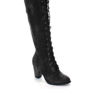 Chunky over the knee heels